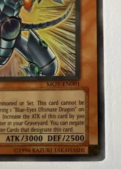 Yugioh! LIMITED EDITION Blue-Eyes Shining Dragon MOV-EN001 LP - Image 4