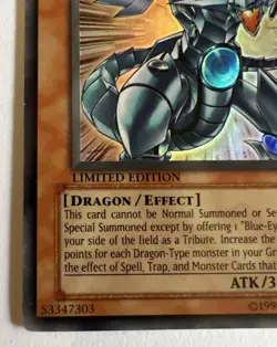 Yugioh! LIMITED EDITION Blue-Eyes Shining Dragon MOV-EN001 LP - Image 5