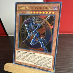 Dark Magician Of Chaos YGLD-ENC02 Ultra Rare 1st Edition LP + BONUS HOLO - Image 2