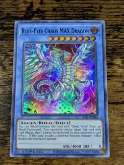 YU-GI-OH BLUE EYES CHAOS MAX DRAGON LDS2-EN016 ULTRA RARE LP+ - Image 1