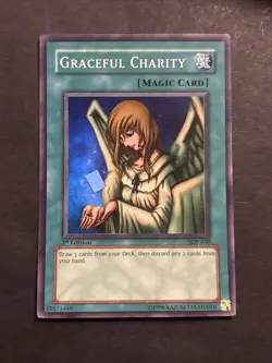 Yugioh Graceful Charity Holo SDP-040 1ST Edition 1996 - Image 1
