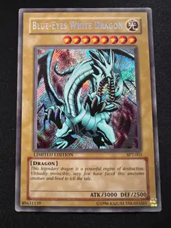 Yu-Gi-Oh! Blue-Eyes White Dragon (MP/LP) BPT-003 2002 Collectors Tin Limited - Image 1