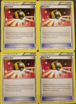 4x Ultra Ball (U) Pokemon XY FlashFire Card # 99/106 - Image 1