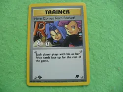 team Rocket Trainer here comes team rocket 1st edition/71/82 card - Image 1