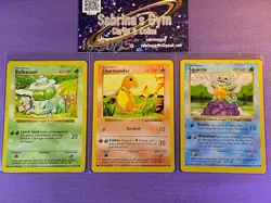 Shadowless Bulbasaur Charmander Squirtle Base Set 44 46 63/102 Pokemon Card - Image 1