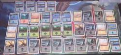 1999 MTG Portal Three Kingdoms Basic Lands Lot - 34 NM + 3 Japanese Cards - Image 1