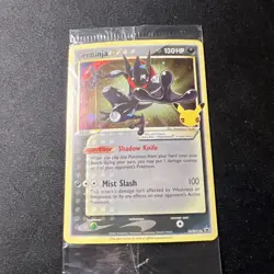 Pokemon TCG Greninja Gold Star SWSH144 Celebrations Black Star Promo Card Sealed - Image 1