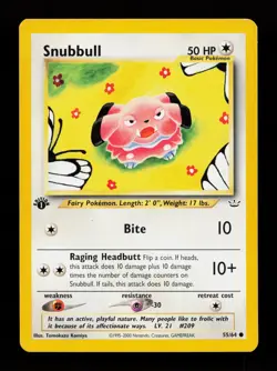 Snubbull 55/64 Common Neo Revelation 1st Edition Pokemon Card - Image 1