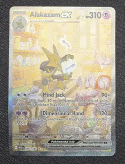 Pokemon TCG Alakazam EX 151 Holo Card Scarlet & Violet 201/165 - Image 1