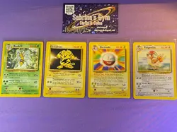 Beedrill Electabuzz Electrode Pidgeotto Rare Base Set 17 20-22/102 Pokemon Card - Image 1