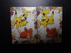 Pokemon Card Pronto Promo 2 SET Holo Prism Pikachu & Pawmi #5973 EX - Image 1