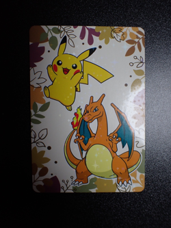 Pokemon Pronto Promo Thank you Card Holo Prism Pikachu & Charizard #5931 EX - Image 1