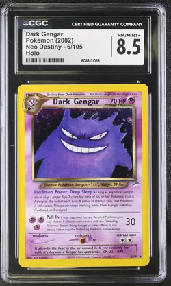 CGC 8.5 Dark Gengar 2002 Neo Destiny 6/105 Holo Pokemon Card - Image 1