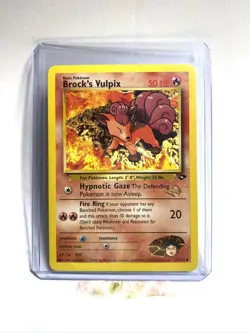 Pokemon Trading Card Brock's Vulpix Gym Challenge 37/132 W Promo Stamp - Image 1