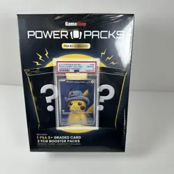 GameStop Power Pack Series 2 (1) PSA 8+ Graded Card & (2) TCG Booster Packs NEW - Image 1