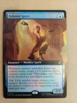 MTG Baboon Spirit 0177 Foil (Extended Art) Avatar TLE NM - Image 1