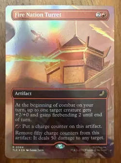 FOIL MTG Fire Nation Turret - Borderless Showcase Avatar Eternal Legal64 NM - Image 1