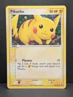 Pikachu 74/112 FireRed & LeafGreen Reverse Holo Ultra Rare Pokemon TCG LP - Image 1