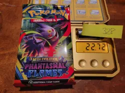 22.72g (Heavy for Lot) Phantasmal Flames Pokemon Booster Pack - Sealed #328 - Image 1