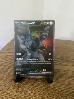 Zekrom EX BWR 172/086 English SV Black Bolt Pokemon TCG Black/ White Super Rare - Image 1