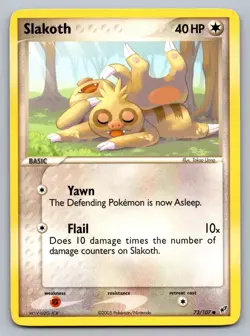 Pokemon TCG Deoxys Slakoth 73/107 - Image 1