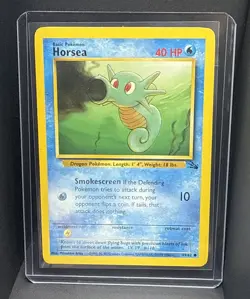 TCG Pokemon 1999 Fossil 1st Edition Horsea 49/62 Common - Image 1