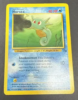 TCG Pokemon 1999 Fossil 1st Edition Horsea 49/62 Common - Image 2