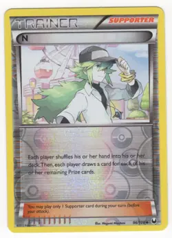 Pokemon Black & White Dark Explorers N Trainer Reverse Holo 96/108 Supporter NM - Image 3