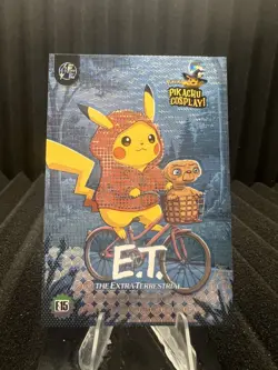 E.T. (Pikachu) #E15 - Silver Holo Box Hit Electric Pikachu Cosplay - Pokemon - Image 1
