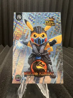 Mortal Kombat (Pikachu) #E40 - Silver Holo Box Hit - Pikachu Cosplay Pokemon - Image 1