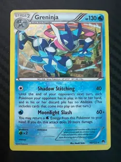 Pokemon TCG Greninja 40/122 Rare Breakpoint Cracked Ice Holo HP - Image 1