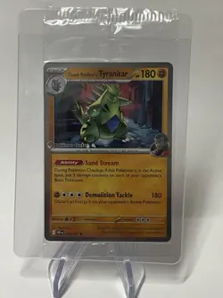 Pokemon TCG Team Rocket’s Tyranitar Pokemon Center Stamped Promo 096/182 Sealed - Image 1