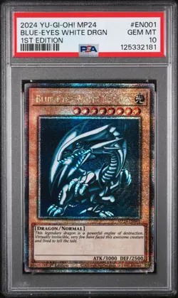 2024 YU-GI-OH! MP24-25TH ANV TIN: DUELING MIRRORS BLUE-EYES WHITE DRAGON PSA 10 - Image 1