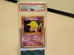 Pokemon Card Drowzee No. 096 No Rarity Symbol Base Set 1st 1996 PSA 9 MINT - Image 1