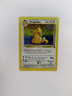 Pokemon TCG Dragonite Holo Rare Card 4/62 Fossil 1999 - Image 1