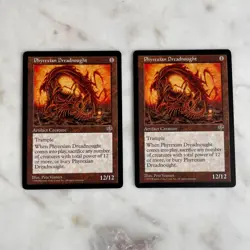 2 Magic the Gathering Phyrexian Dreadnought NM Card 1996 MTG HTF Lot of Cards - Image 1