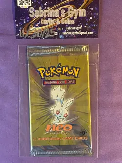 Empty 1st Edition Togetic artwork Neo Destiny Set Pokemon Card Opened Pack - Image 1