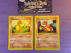Played/Damaged Shadowless Charmeleon Charmander Base Set Pokemon Card - Image 1