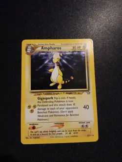Ampharos Neo Genesis Holo Pokemon TCG Card 1/111 Unlimited Rare, WOTC MP - Image 1