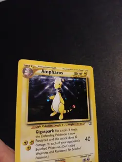 Ampharos Neo Genesis Holo Pokemon TCG Card 1/111 Unlimited Rare, WOTC MP - Image 2