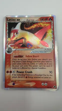 Latias ex 95/101 Ultra Rare Holo EX Dragon Frontiers Pokemon Card Vintage MP - Image 3