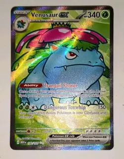 Pokemon TCG Venusaur EX Full Art Scarlet & Violet Holo Ultra Rare Card 182/165 - Image 2
