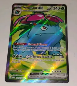 Pokemon TCG Venusaur EX Full Art Scarlet & Violet Holo Ultra Rare Card 182/165 - Image 3