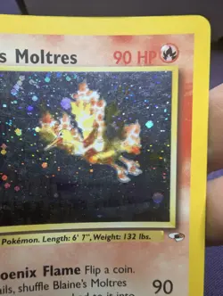 Pokemon TCG Blaine's Moltres Gym Heroes Holo Card 1/132 Unlimited Rare - Image 4