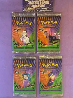 Empty 1st Edition Gym Challenge Complete Artwork Set Pokemon Card Opened Packs - Image 1