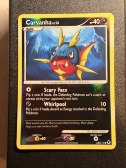 Carvanha 58/111 Holo - Rising Rivals - Pokemon Card reverse holo NM - Image 1
