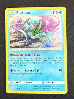 SUICUNE 59/214 LOST THUNDER ENGLISH POKEMON CARD TCG HOLO RARE - Image 1