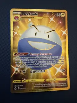 Pokemon Card Electrode 222/198 Chilling Reign Gold Secret Rare Full Art N/M - Image 1