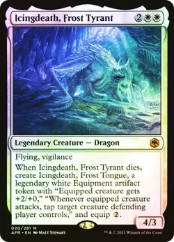 Magic The Gathering MTG ICINGDEATH, FROST TYRANT FOIL Forgotten Realms NM - Image 1