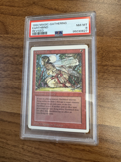 MTG Earthbind Revised Edition Regular Common PSA8 - Image 1